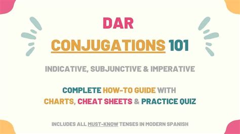 Dar Conjugation 101: Conjugate Dar in Spanish - Tell Me In Spanish