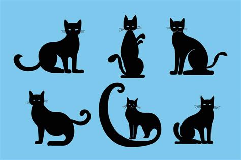 cat silhouette elements, vector design 26485538 Vector Art at Vecteezy