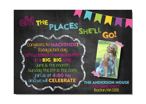 Oh! The Places You'll Go! Graduation Party — InvitationCelebration.com