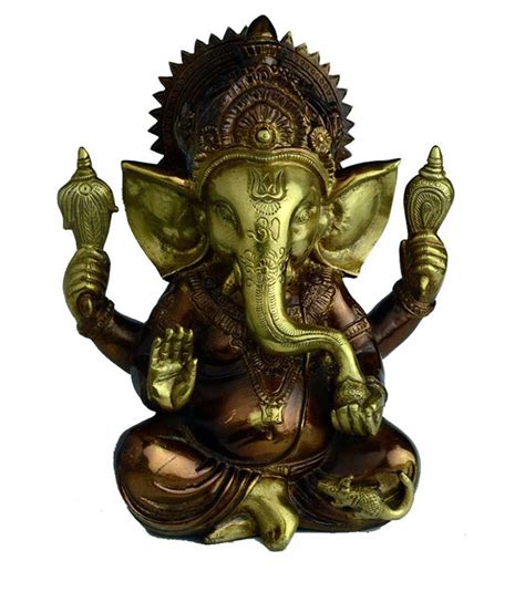 Brass Yellow Ganesha Idol: Buy Brass Yellow Ganesha Idol at Best Price in India on Snapdeal