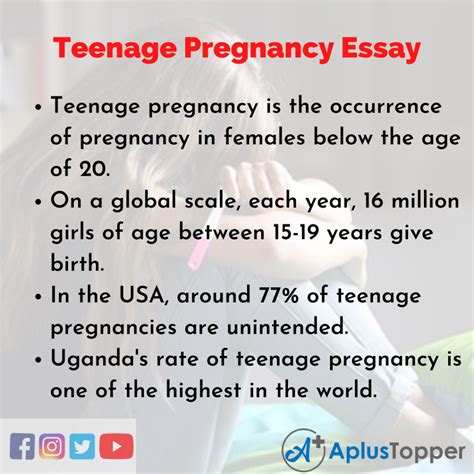 Teenage Pregnancy Essay 150, 200, 300, 500 Words - A Plus Topper