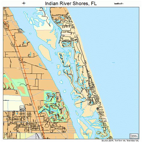 Indian River Shores Florida Street Map 1233600