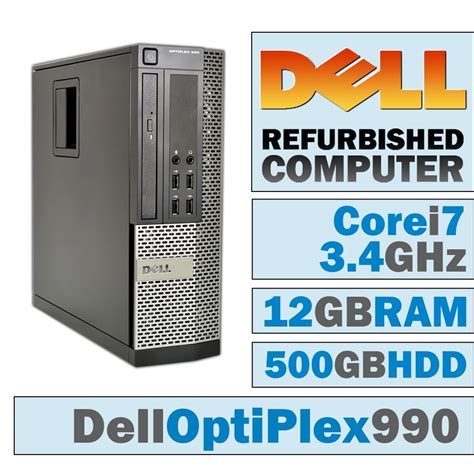 REFURBISHED Dell OptiPlex 990 SFF/Core i7-2600 Quad @ 3.40 GHz/DVI Graphics Card/12GB DDR3/500GB ...