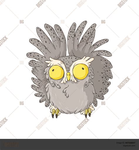 Cute Crazy Owl. Vector & Photo (Free Trial) | Bigstock