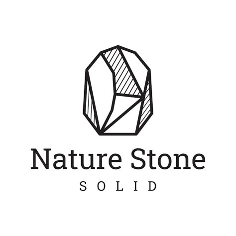 Premium Vector | Natural stone silhouette abstract logo creative ...