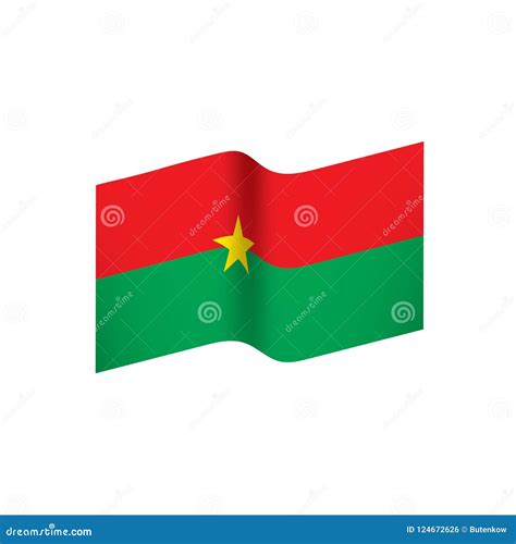 Burkina Faso Flag, Vector Illustration Stock Vector - Illustration of patriotic, emblem: 124672626