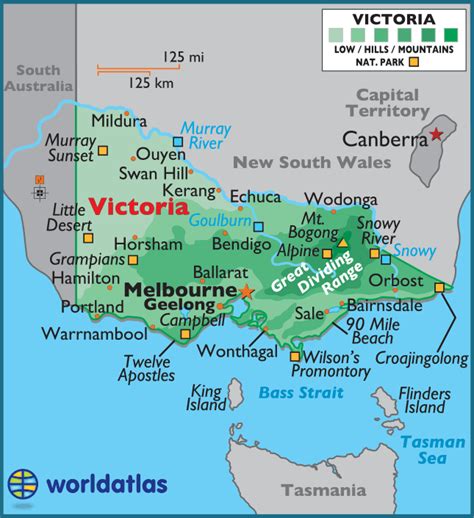 Map Of Victoria Australia With Cities