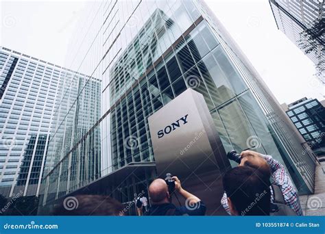 Tokyo, Japan, October 2017: Sony Corporation Headquarters Building in ...