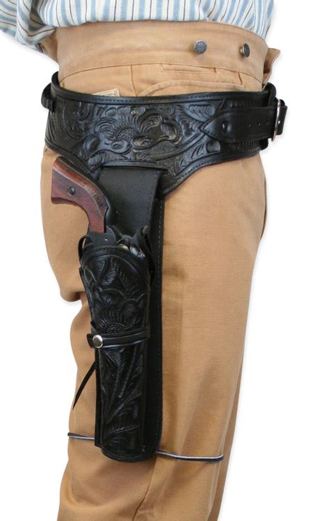 (.44/.45 cal) Western Gun Belt and Holster - RH Draw (Long Barrel ...