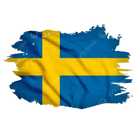 Swedwn Flag In Watercolor Hard Brush New, Sweden, Flag, Sweden ...