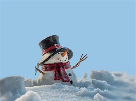 Download Snow Photography Snowman 4k Ultra HD Wallpaper