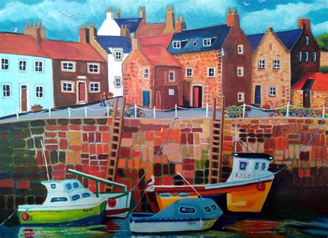 Boats in Crail Harbour – Crystal Galleries