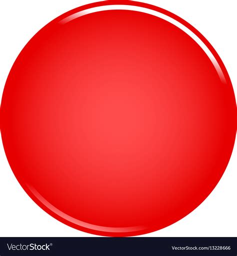 Red circle button blank web internet icon Vector Image