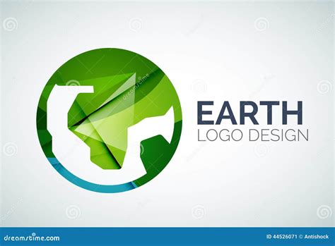 Earth Logo Design Made Of Color Pieces Stock Vector - Image: 44526071