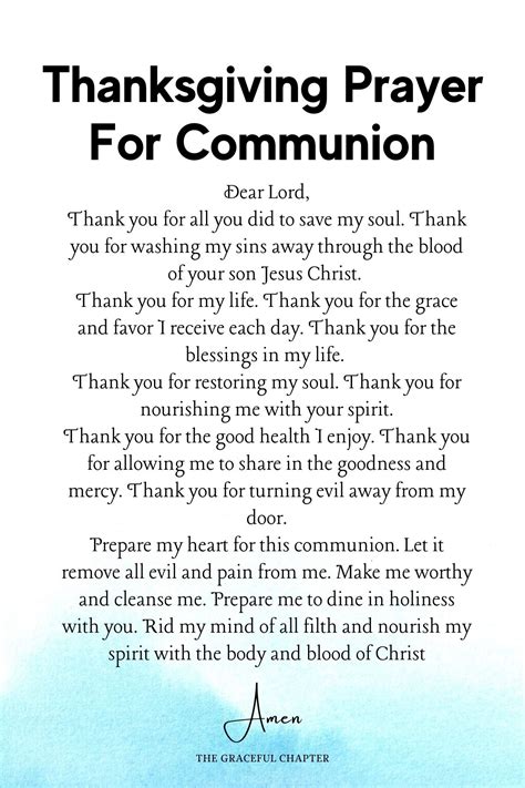 5 Prayers Before Communion - The Graceful Chapter