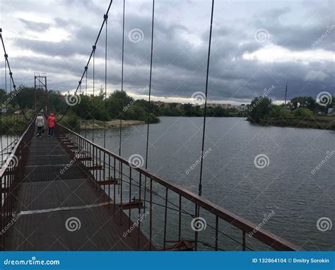 Bridge Over the Tobol River Stock Photo - Image of russia, tobol: 132864104