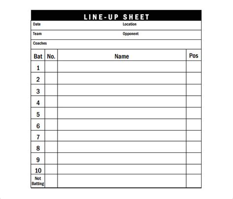 Sample Baseball Roster Template - 9+ Free Documents in PDF , Word , Excel