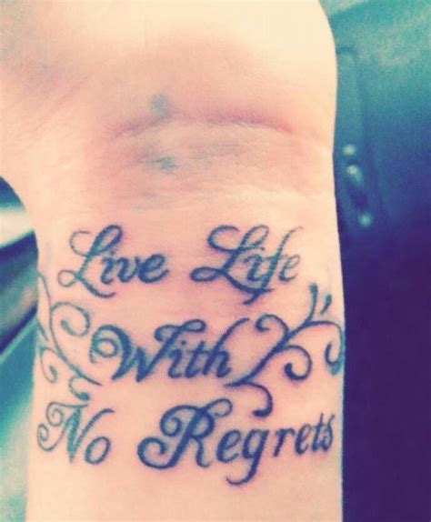 No regrets | Tattoos and piercings, Tattoos, Tattoo quotes