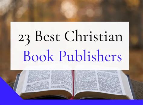 23 Best Christian Book Publishers (Accepting Manuscripts) | Rafal Reyzer