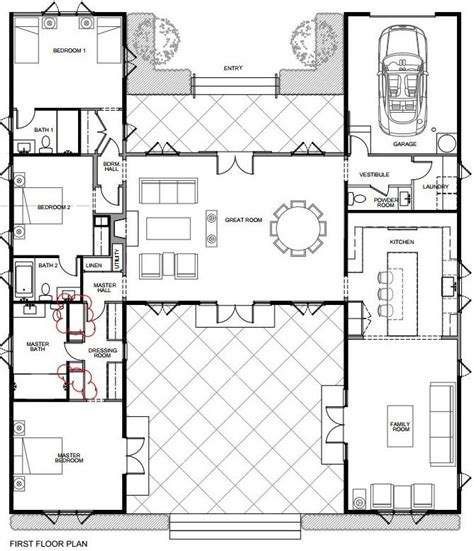 Image result for cliff may floor plans | U shaped house plans, House ...