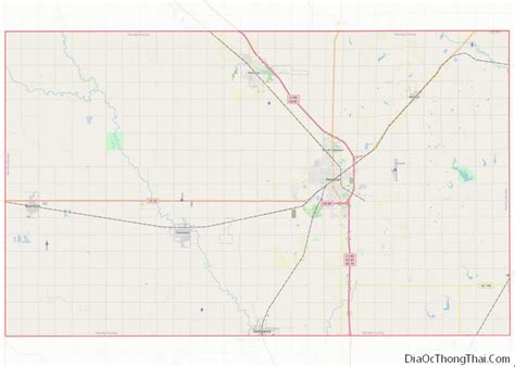 Map of Harvey County, Kansas - Thong Thai Real