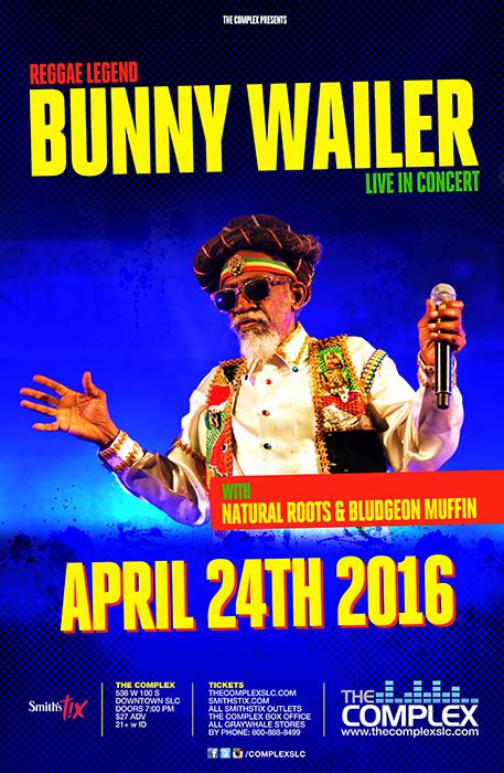 Tickets for Canceled - Bunny Wailer in Salt Lake City from The Complex