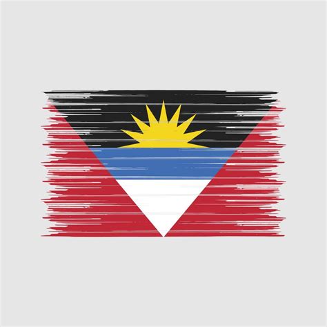 Antigua and Barbuda Flag Brush. National Flag 11246374 Vector Art at ...