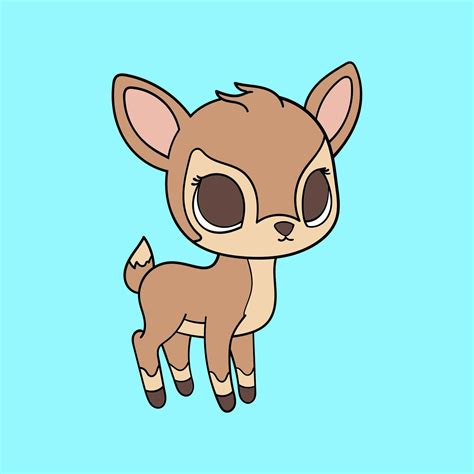 Cute Baby Deer SVG | Cartoon Baby Fawn Vector Clip Art | Decal