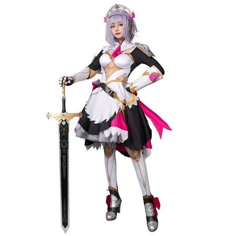 Genshin Impact Noelle Cosplay Costume C00327 is only 95, shipping all ...