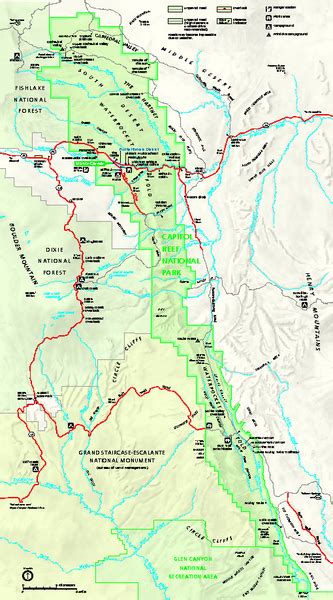 Capitol Reef National Park Official Map | Capitol reef national park utah, Capitol reef, Capitol ...