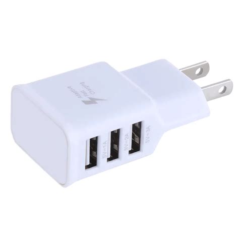 USPS NEW Travel 5V 2A 3Ports USB US Wall AC Adptive Fast charger Adapter For Samsung Glaxy S10e ...