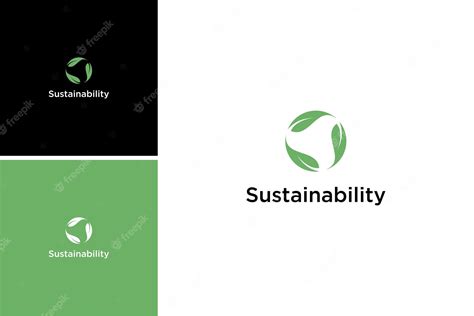 Premium Vector | Sustainability logo design with leaf circular vector