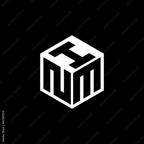 NMI letter logo design with black background in illustrator, cube logo, vector logo, modern ...