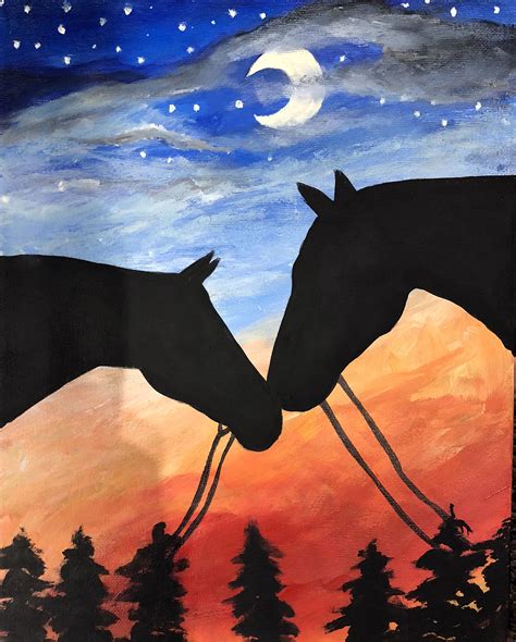 Horse Silhouette Painting at PaintingValley.com | Explore collection of ...