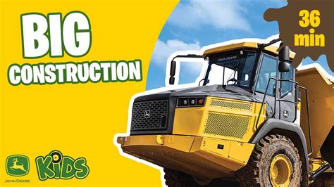 Real Big Construction Vehicles Working with Music 🚜- 🎶 | John Deere Kids | - YouTube