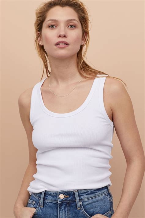 H&M Ribbed Tank Top | The Best Tank Tops For Women | POPSUGAR Fashion ...