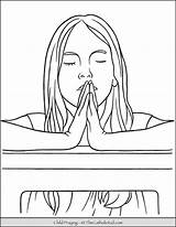 Coloring Pages Prayer sketch template