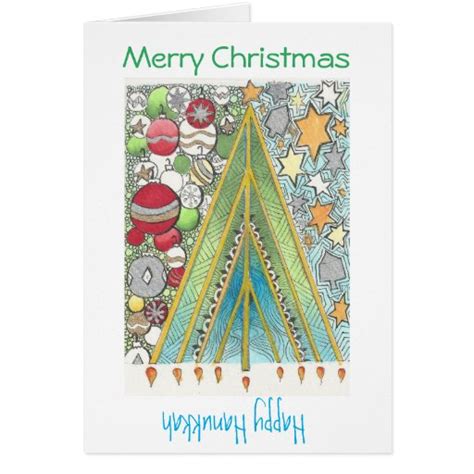 Christmas / Hanukkah card (Christmas up) | Zazzle