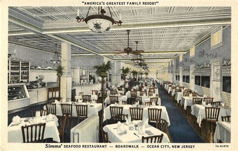 Simms' Seafood Restaurant, Boardwalk, Ocean City, NJ - 1949 Cool Restaurant, Seafood Restaurant ...