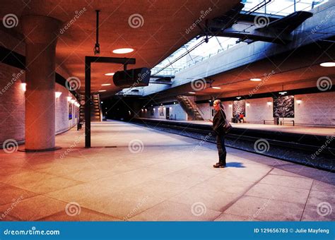 Copenhagen Airport, Kastrup Train Station Editorial Stock Photo - Image ...