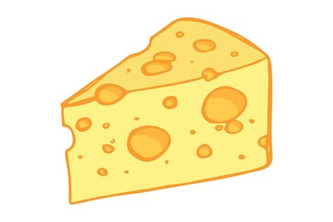 Hand drawn cheese parts and slices isolated on a white background ...