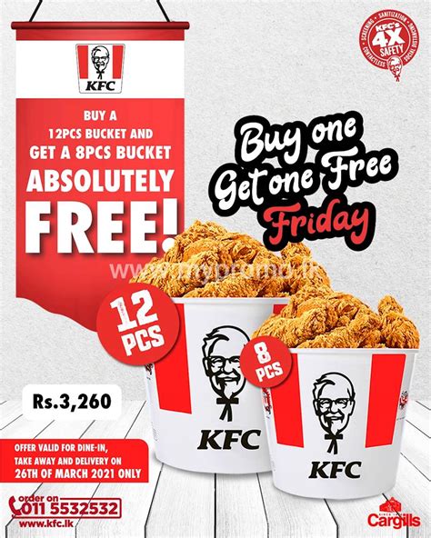 Buy a 12PC bucket and get a 8PC bucket FREE at KFC