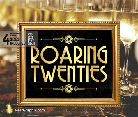 Roaring Twenties Sign Roaring 20s Party Decorations Great - Etsy