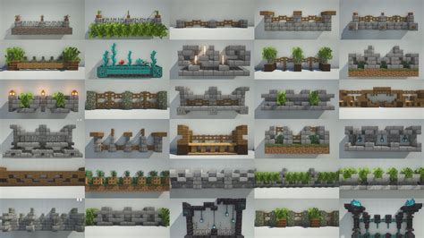 35 Minecraft Fence / Wall Design Ideas - YouTube