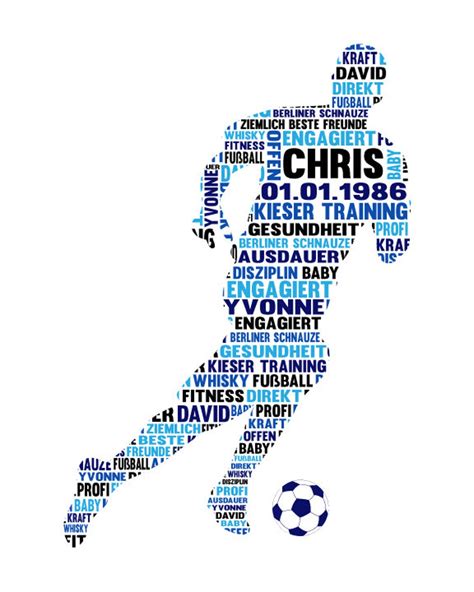 Personalised Football / Soccer Word Art Gift - Etsy