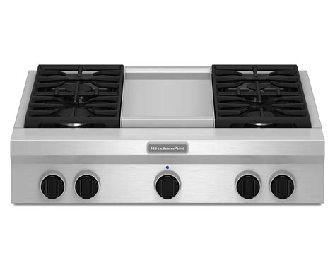 KitchenAid KGCU463VSS Pro-Style ®36" Gas Cooktop Plus Griddle