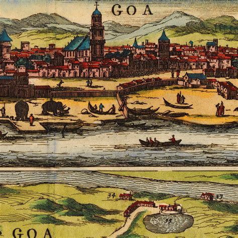 Goa, India, 1672, Baldaeus, Plan, View, Old Map | Battlemaps.us