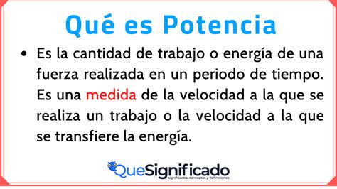 Potencia: Concepto en la Física y la Tecnología