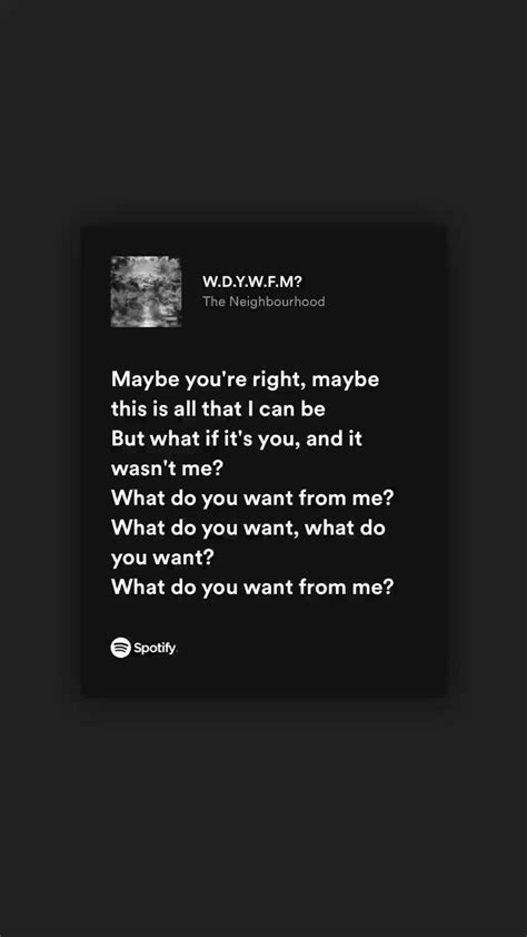 W.D.Y.W.F.M? The Neighborhood Lyrics | Pretty lyrics, Lyrics, The ...