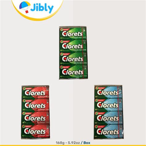 Clorets Gum Three Flavors Box of 12 Packs 14g Packs Worldwide Shipping Wholesale Deals - Etsy